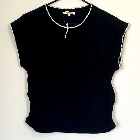 NWT Madewell Black Side-Cinch Muscle Tee - Size: Medium - Picture 2 of 13